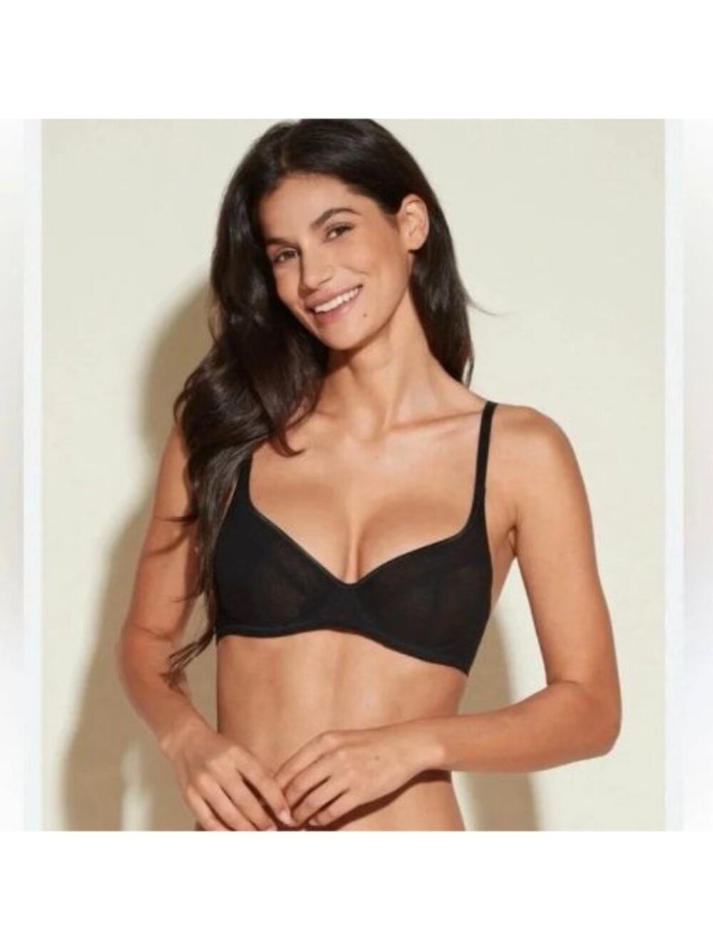 Cosabella Soire Confidence Black Sheer Underwire Bra 32C Mesh